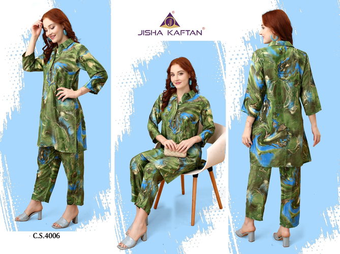 Silk Co Ord Set Vol 5 By Jelite Printed Cord Set Kurti With Bottom Wholesale Online